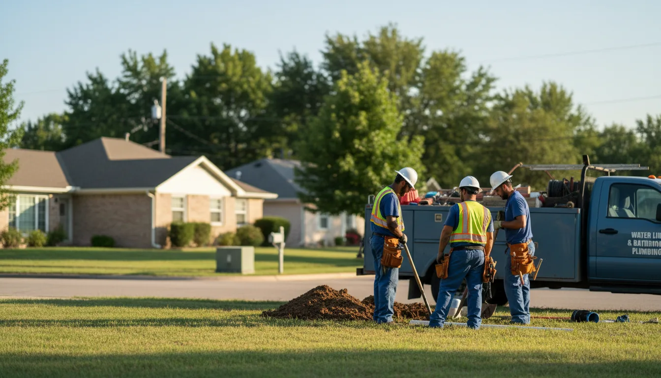 Residential water line and bathroom plumbing service in Chula, MO
